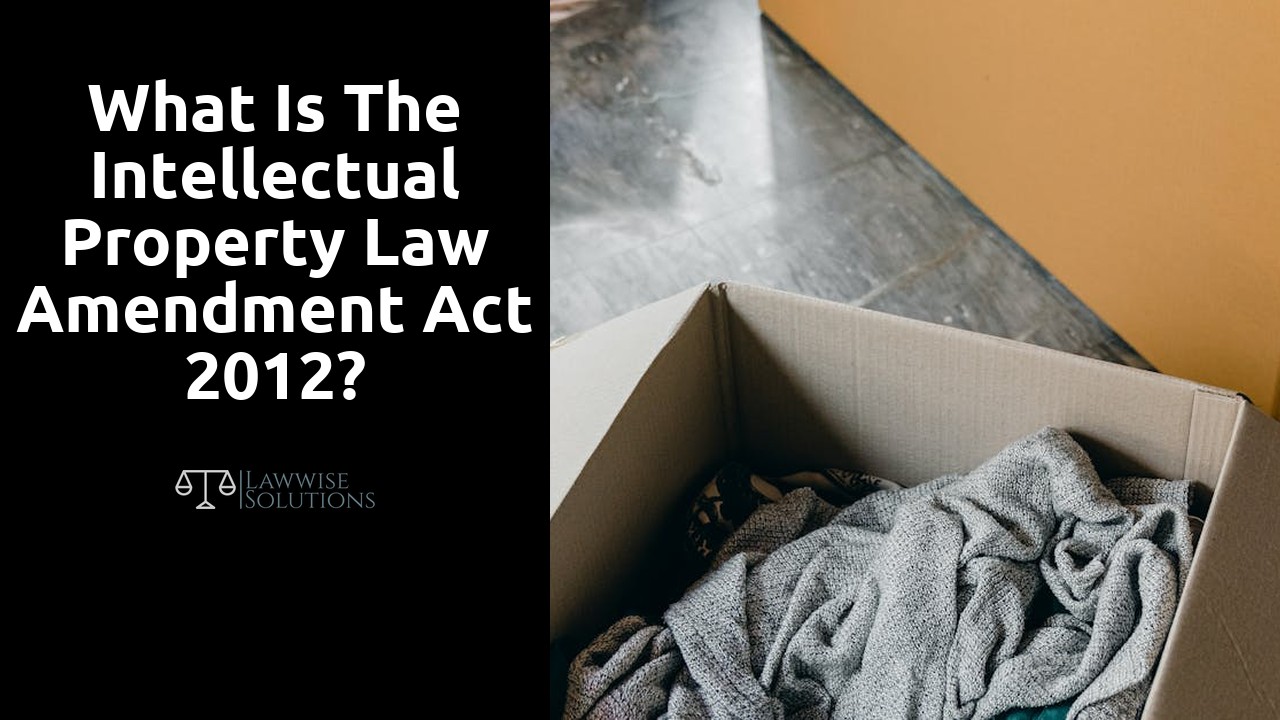 What is the intellectual property law Amendment Act 2012?